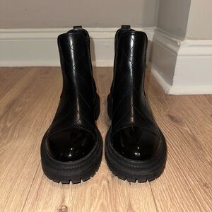 Steve Madden Black Quilted Ankle Boots